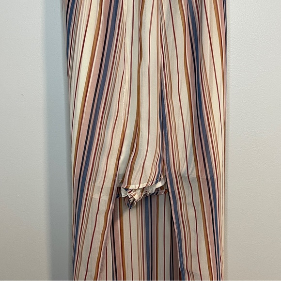 Lily Rose Striped Off Shoulder Maxi Dress Romper Women's L - Picture 3 of 8